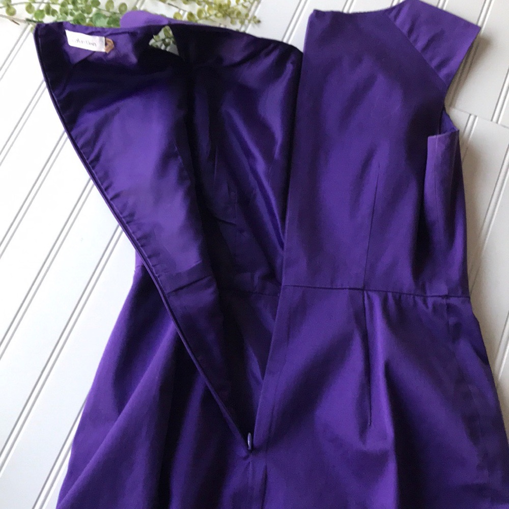 Calvin Klein sheath dress purple sleeveless petite - Picture 5 of 8